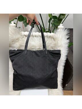 Authentic Gucci Black Monogram Shoulder Tote